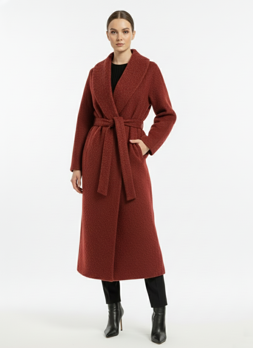 Kırmızı V Kesim Kaban