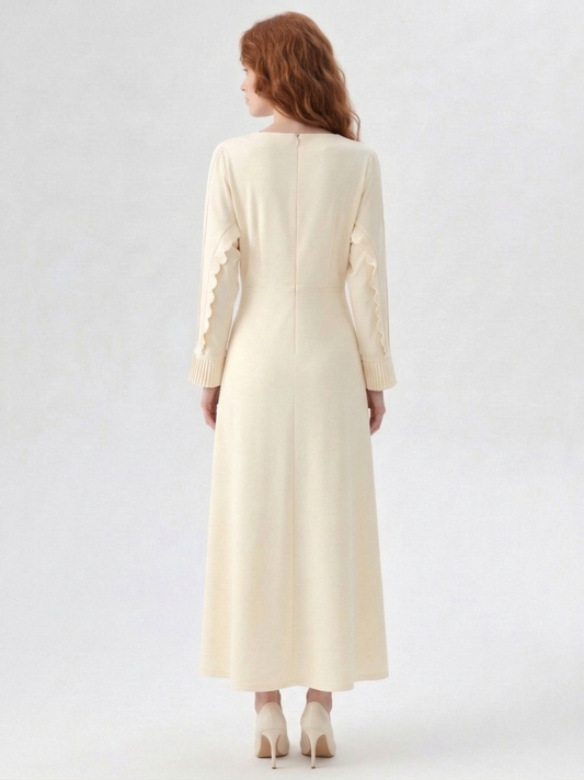 Kadın Uzun Kare Yaka Elbise