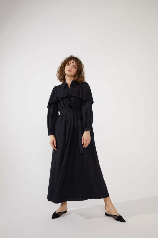 Volan Detaylı Elbise