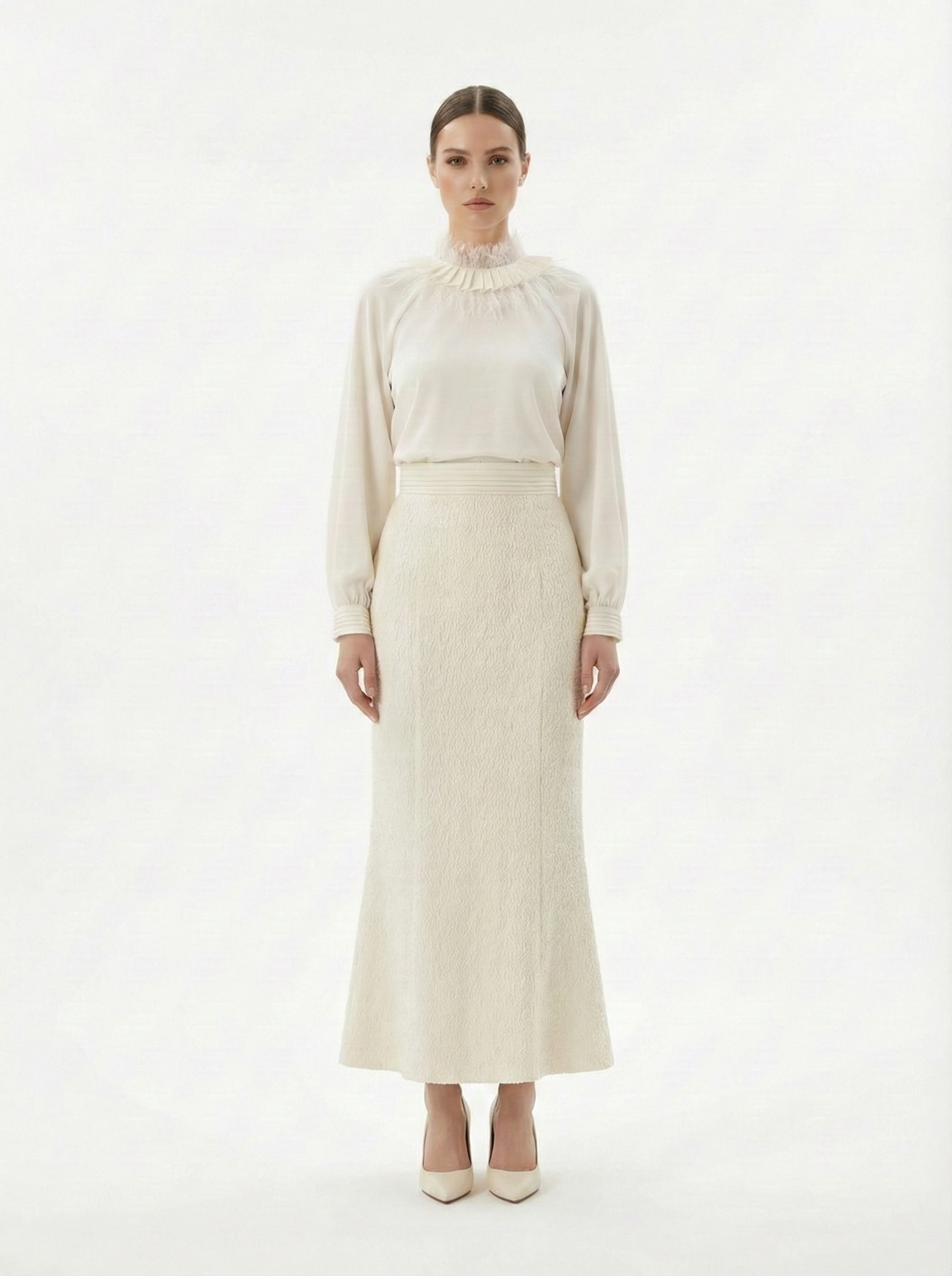 Kadın Arkası İp Detaylı Uzun Elbise