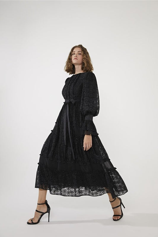 Kadın Dantel Detaylı Elbise