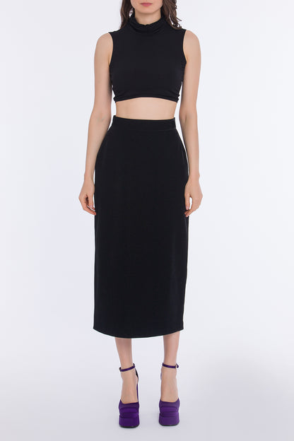 Kadife Midi Boy Etek