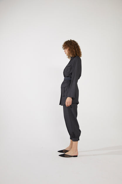 Women's Long Sleeve Belted Jacket