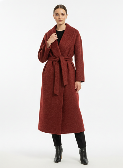 Kırmızı V Kesim Kaban