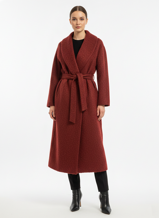 Kırmızı V Kesim Kaban