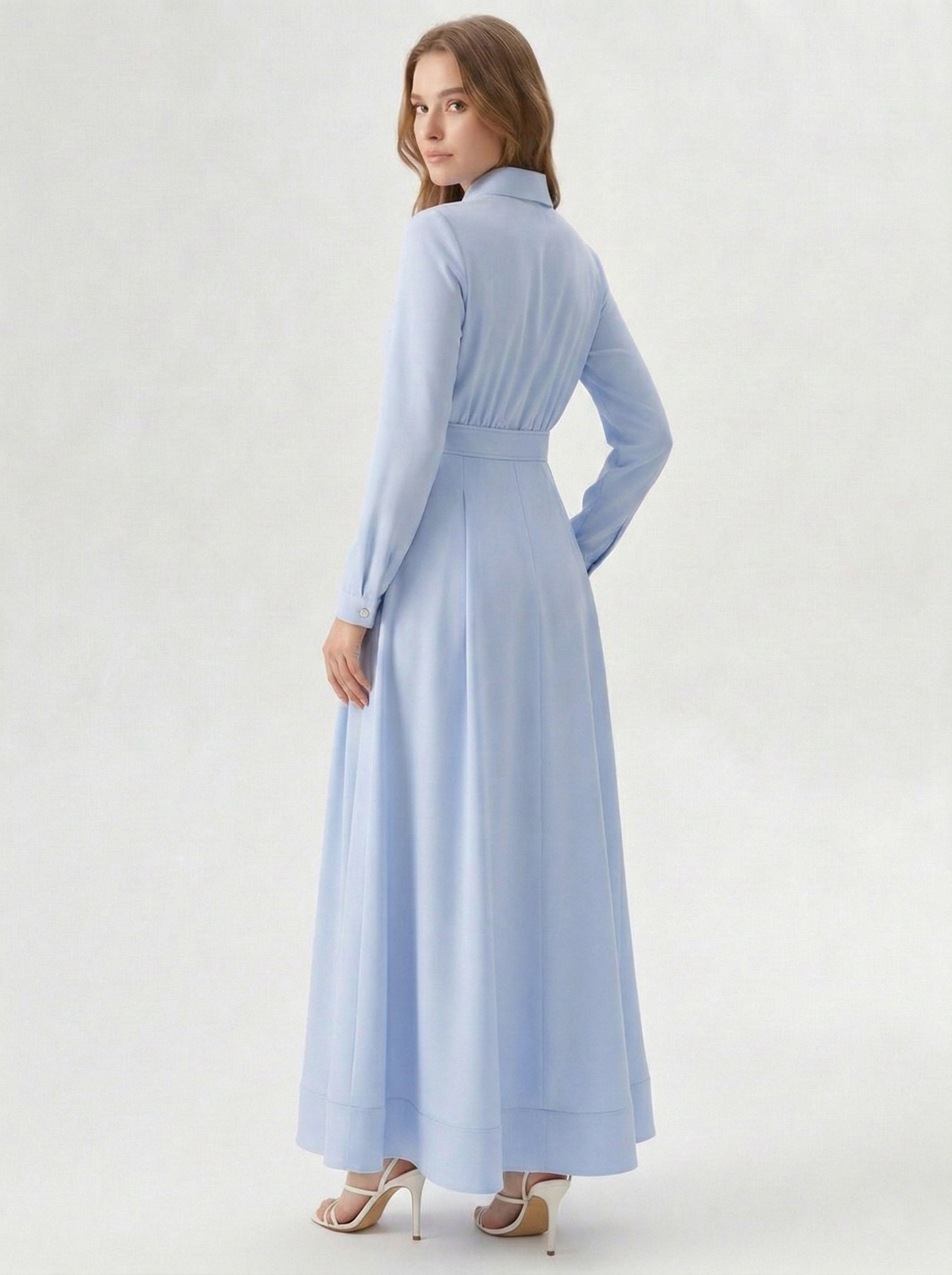 Kadın Uzun Kollu Cep Detaylı Elbise