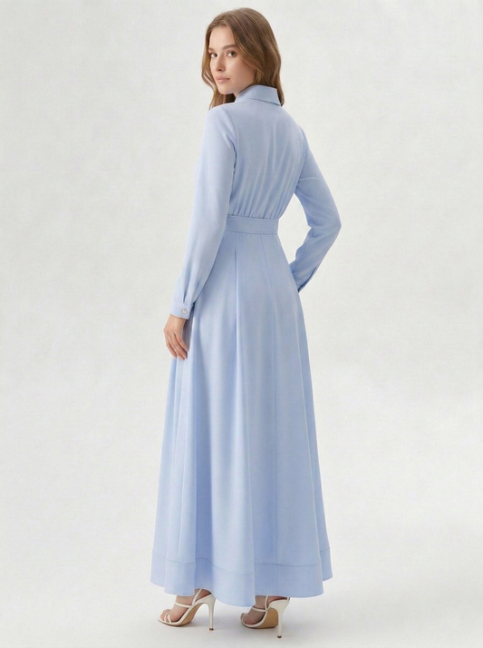 Kadın Uzun Kollu Cep Detaylı Elbise