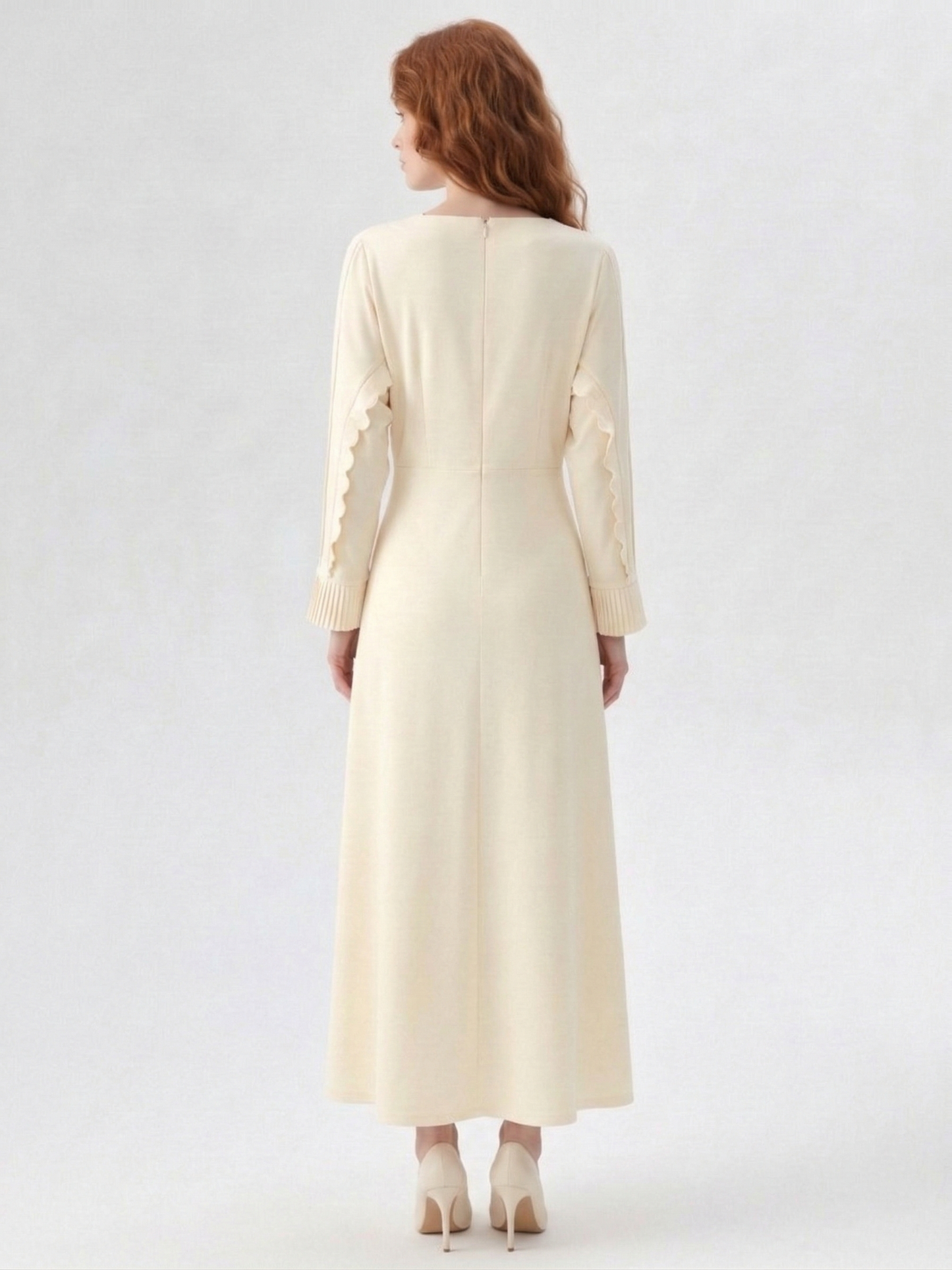 Kadın Uzun Kare Yaka Elbise