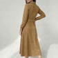 Kemerli Süet Midi Elbise