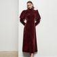 Kadın Balon Kollu Uzun Kadife Elbise