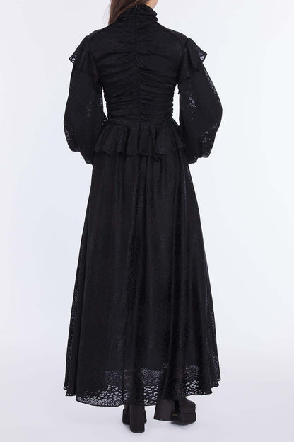 Robe à taille volantée avec détail froncé pour femme